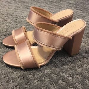 Lauren Conrad Women’s Fringe High Heel Mules